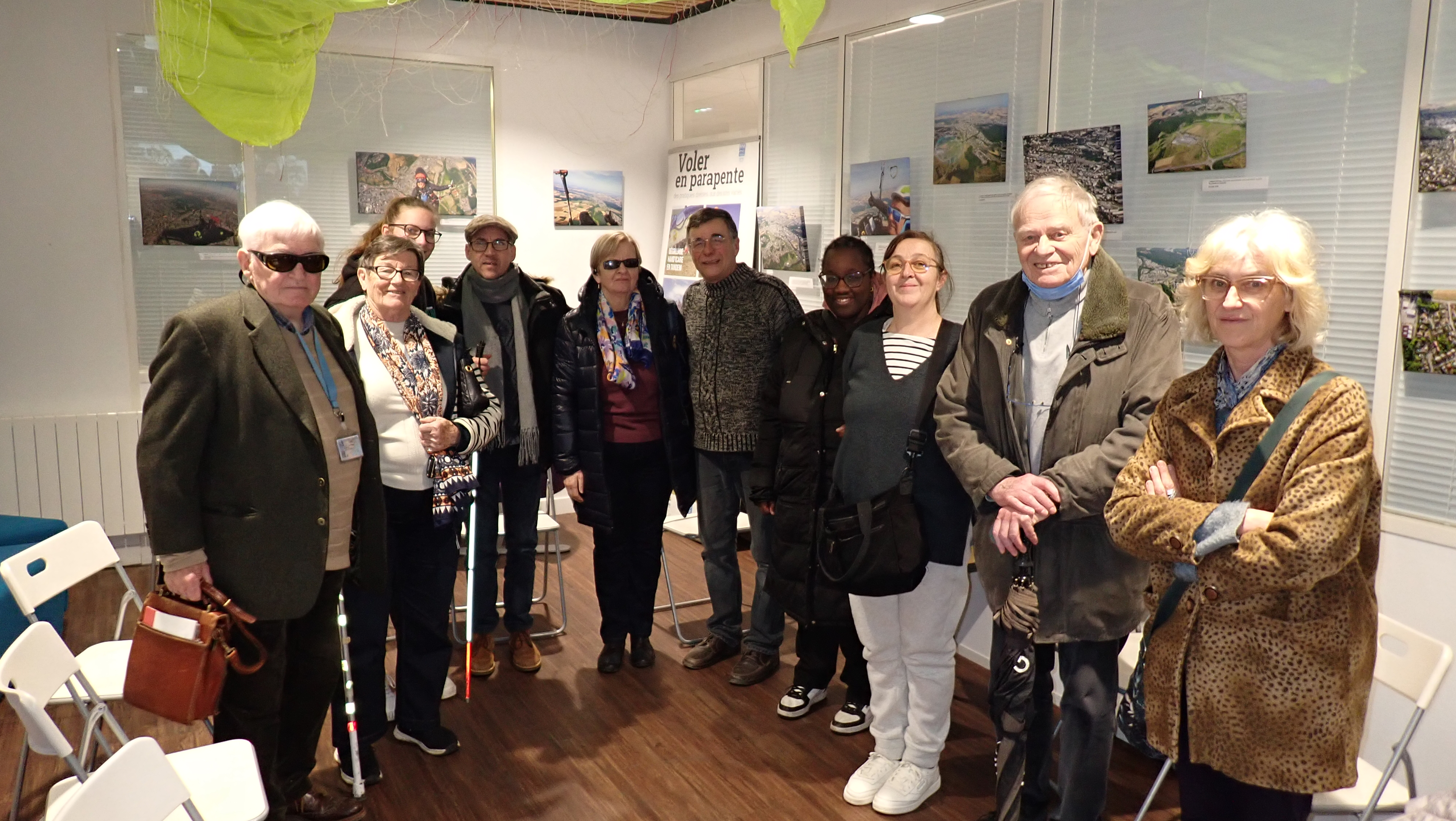 Image Visite de l'exposition "Evreux, vues du ciel" avec un groupe de non-voyants
